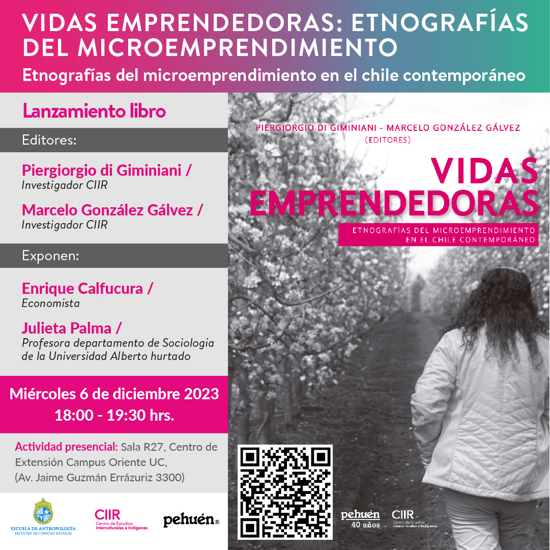 Presentación libro Vidas emprendedoras. Etnografías del microemprendimiento en el Chile contemporáneo